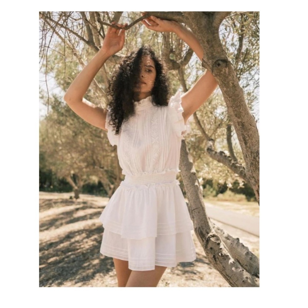 Cleobella Versailles Mini Dress in White
